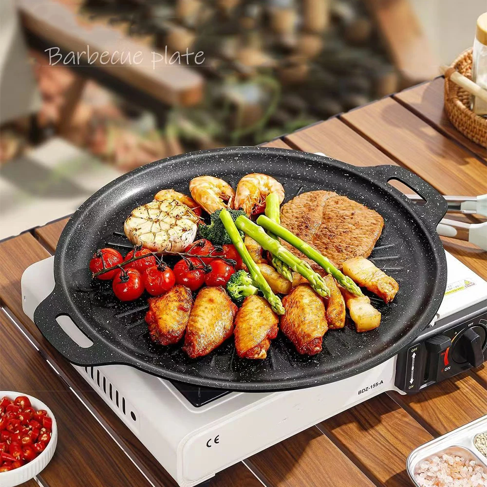 Kitchen Outdoor Camping - مقلاة شواء خارجية 34 سم غير