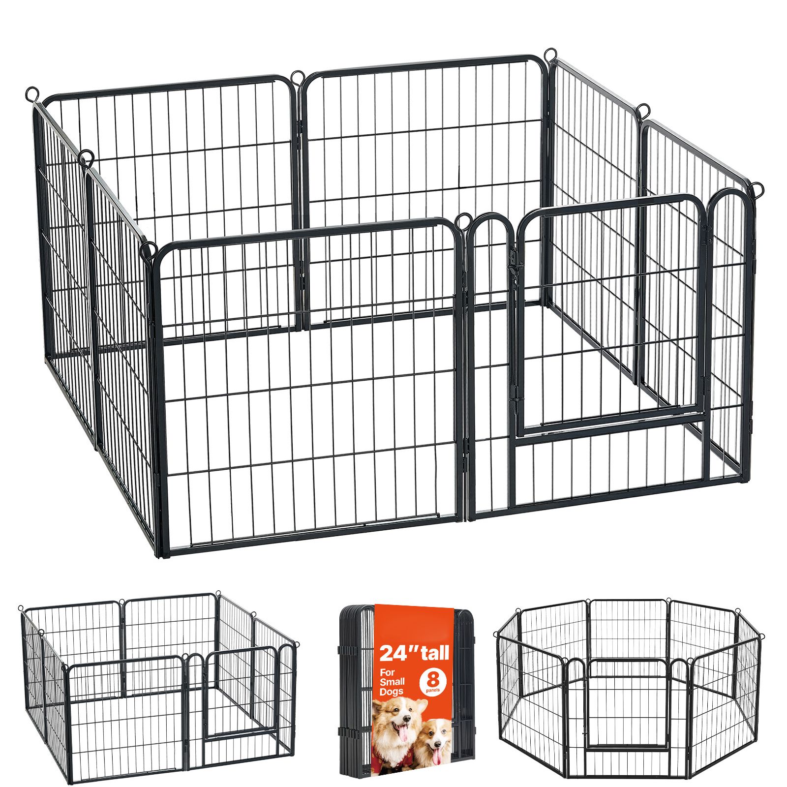 Outdoor Camping Dog Kennel - حظيرة لعب للكلاب بطول 24 بوصة،