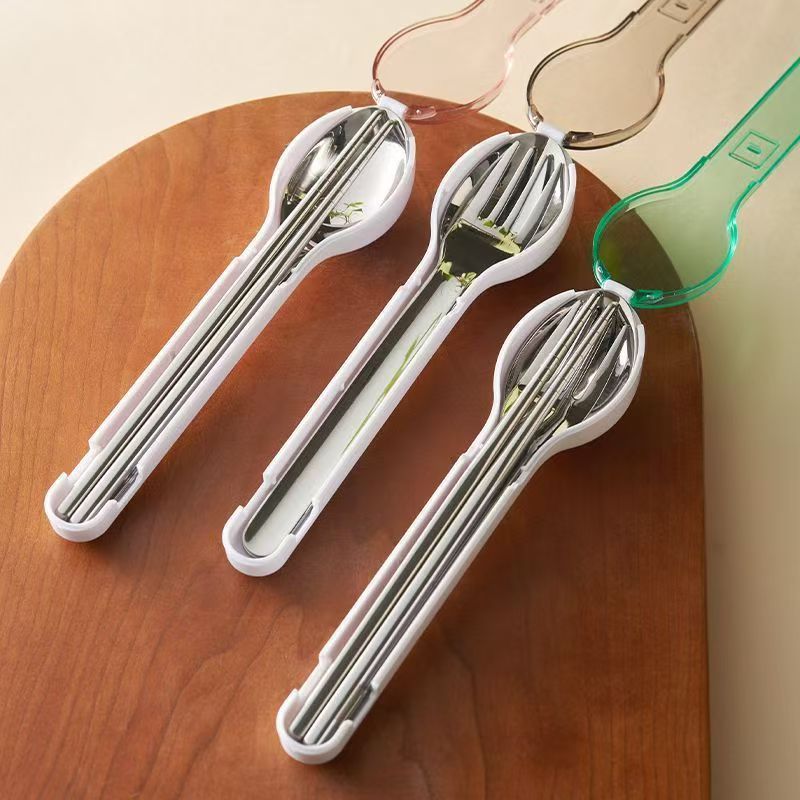 Outdoor Camping Knife - مجموعة أدوات المائدة المحمولة مع صندوق