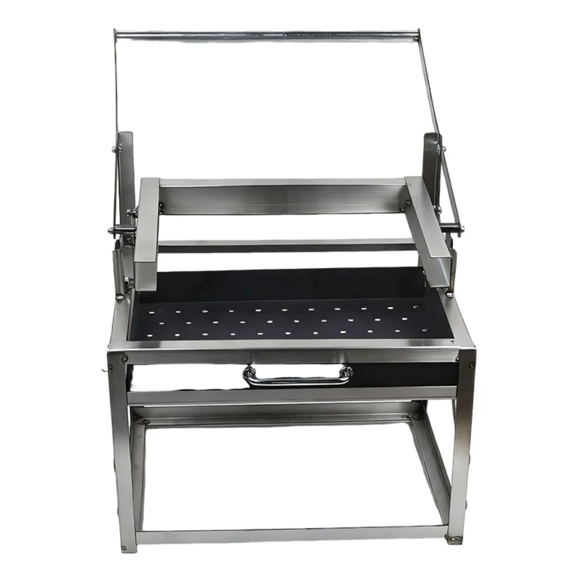 Outdoor Camping Grill - شواية باربكيو متينة ذات دوران تلقائي،