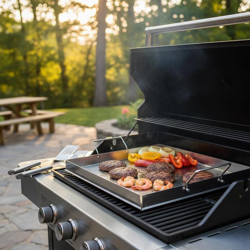 Kitchen Outdoor Camping - شواية مسطحة عالمية مقاس 18x16 بوصة