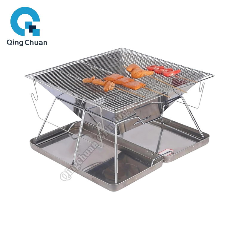 Outdoor Camping Grill - شواية تخييم قابلة للطي من الفولاذ