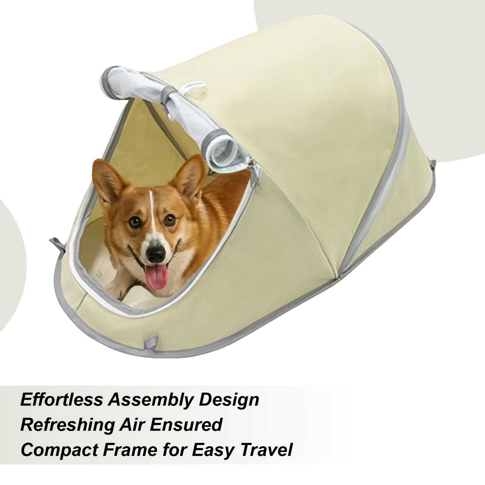 Outdoor Camping Dog Kennel - خيمة قابلة للطي للحيوانات الأليفة، بيت