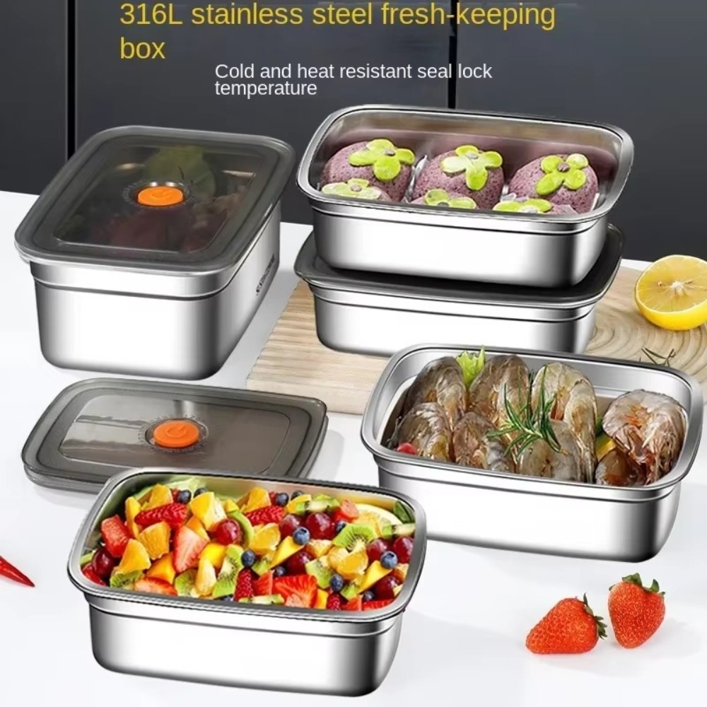 Outdoor Camping Fridge - الفولاذ المقاوم للصدأ التخييم علب الاغذية