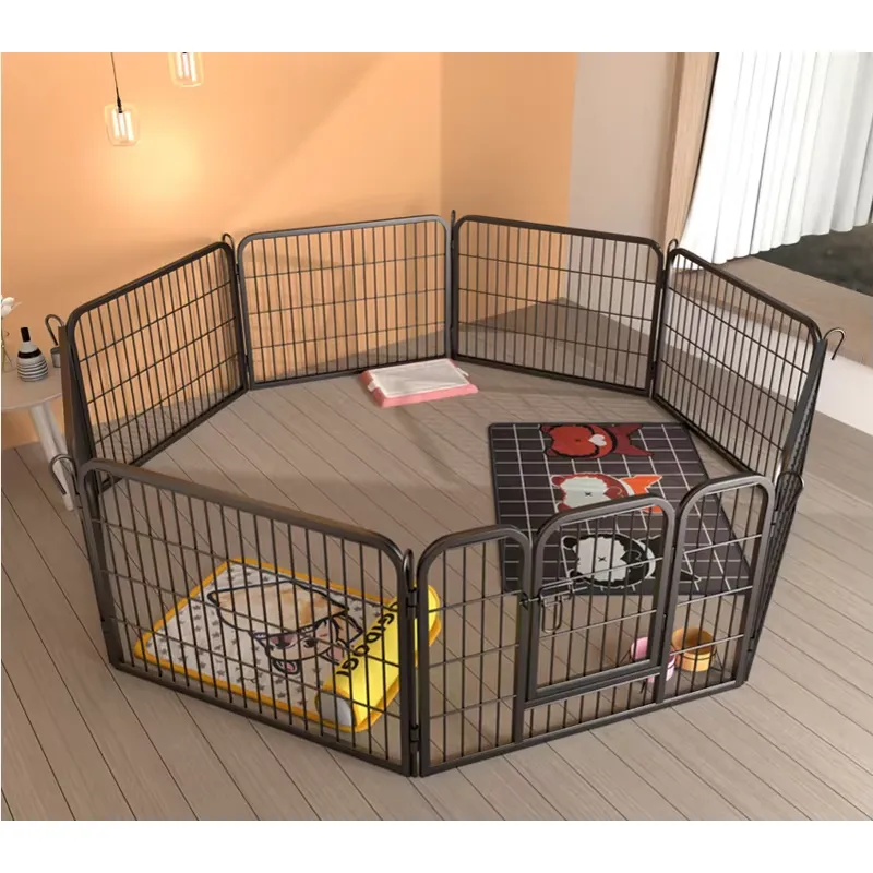 Outdoor Camping Dog Kennel - سياج معدني من الفولاذ للكلاب مكون