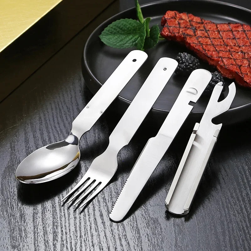Outdoor Camping Knife - الفولاذ المقاوم للصدأ مجموعة أدوات المائدة
