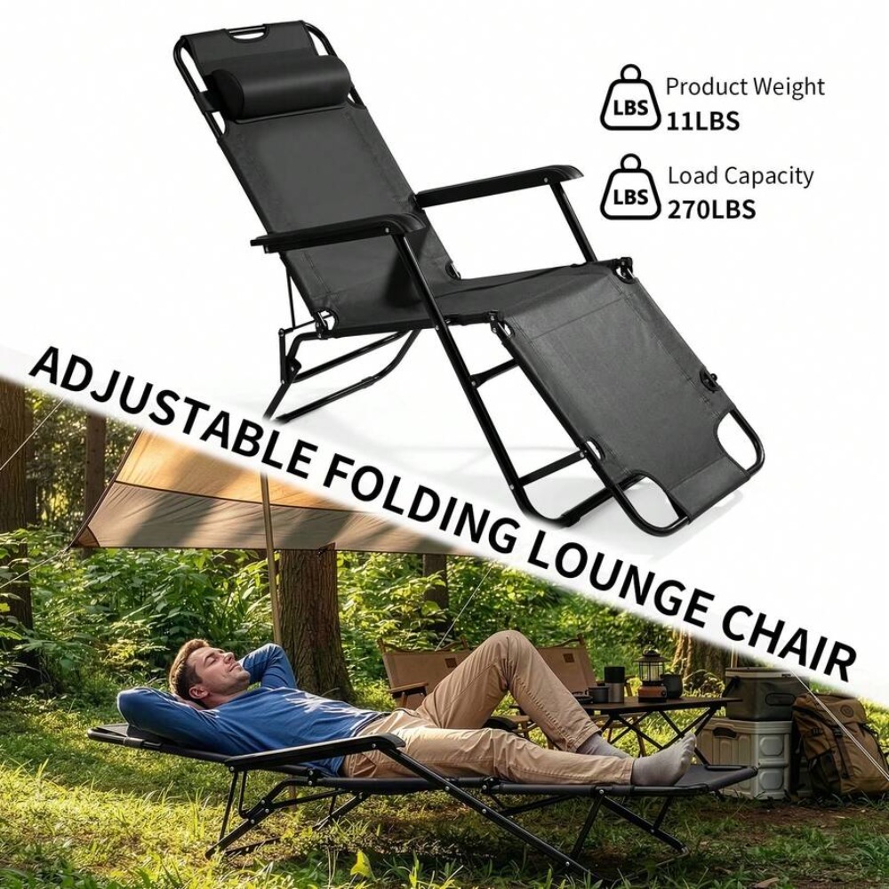كرسي تخييم محمول شديد التحمل م - مراجعة Outdoor Camping Recliner وسعره