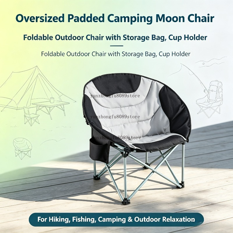 كرسي تخييم كبير الحجم مبطن، كر - مراجعة Outdoor Chair Camping وسعره