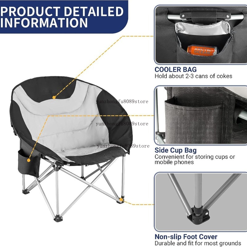 كرسي تخييم كبير الحجم مبطن، كر - مراجعة Outdoor Chair Camping وسعره