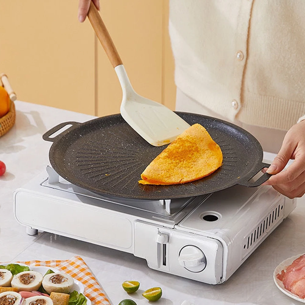 مقلاة شواء خارجية 34 سم غير لا - مراجعة Kitchen Outdoor Camping وسعره
