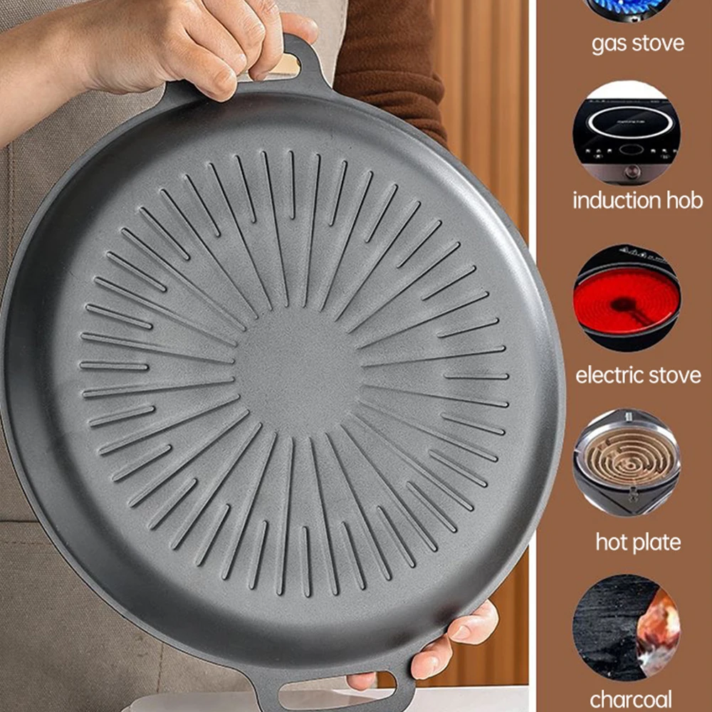 مقلاة شواء خارجية 34 سم غير لا - مراجعة Kitchen Outdoor Camping وسعره