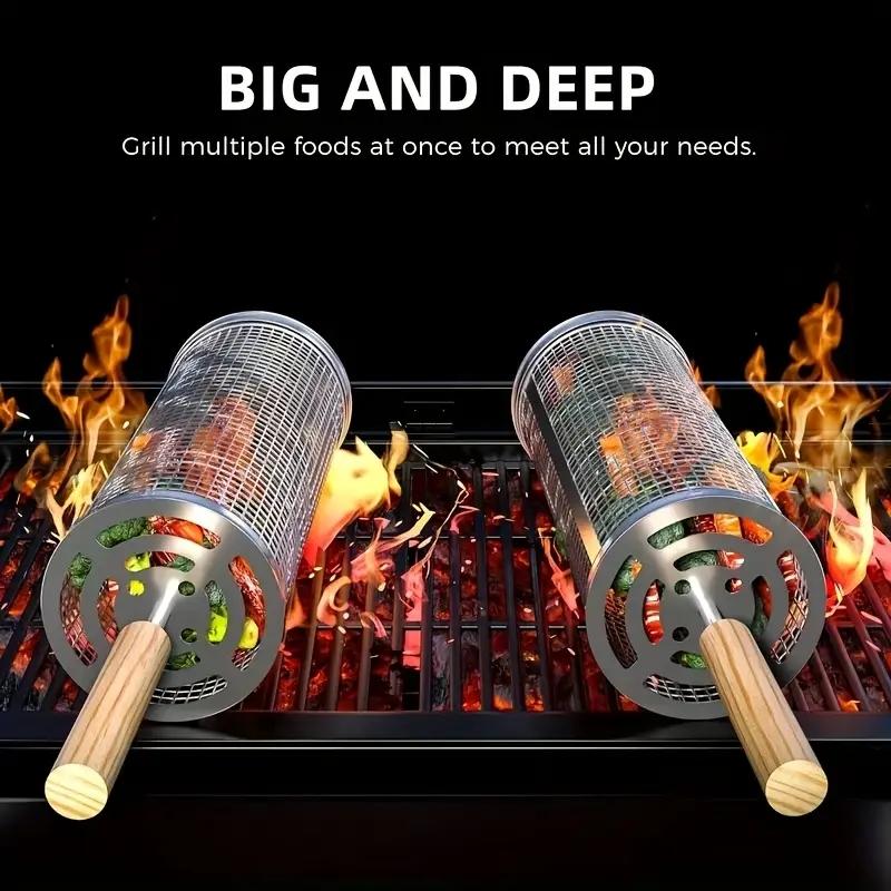 مجموعة سلال شواء دائرية من الف - مراجعة Outdoor Camping Grill وسعره