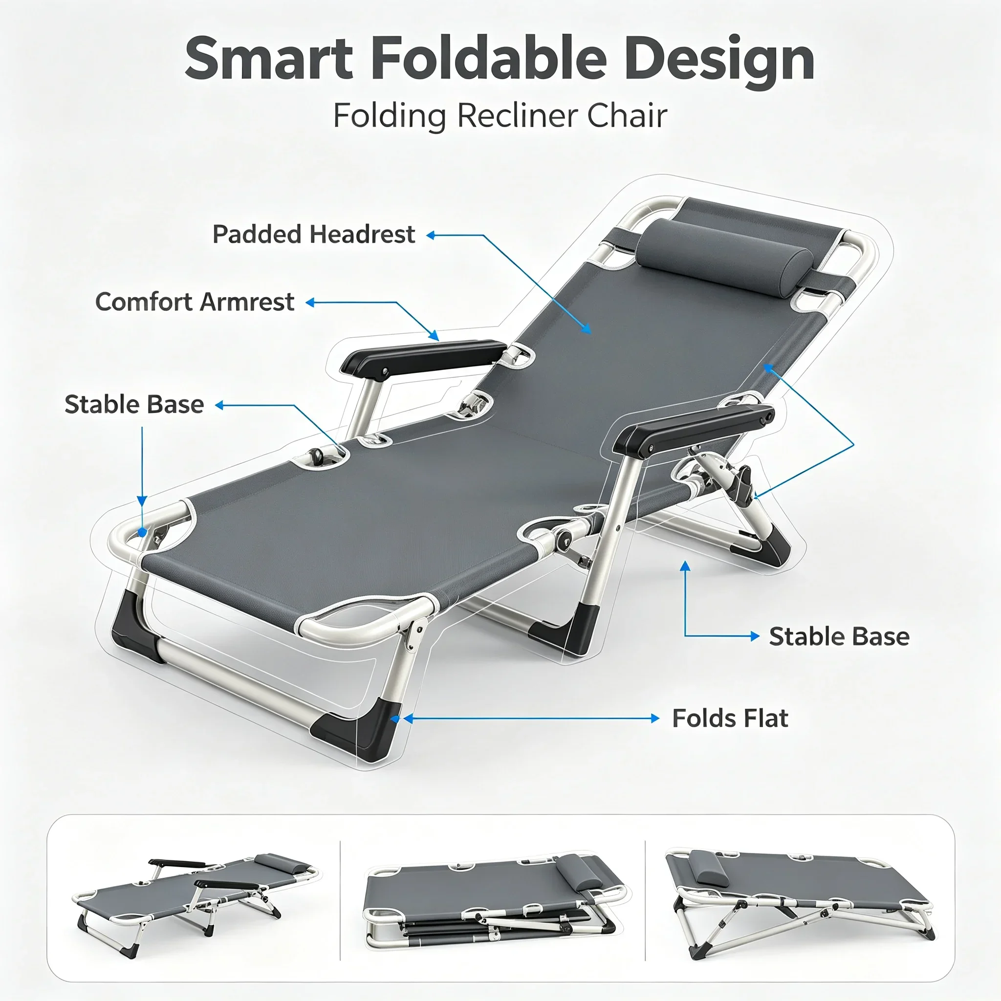 كرسي استرخاء قابل للطي للاستخد - مراجعة Outdoor Camping Recliner وسعره
