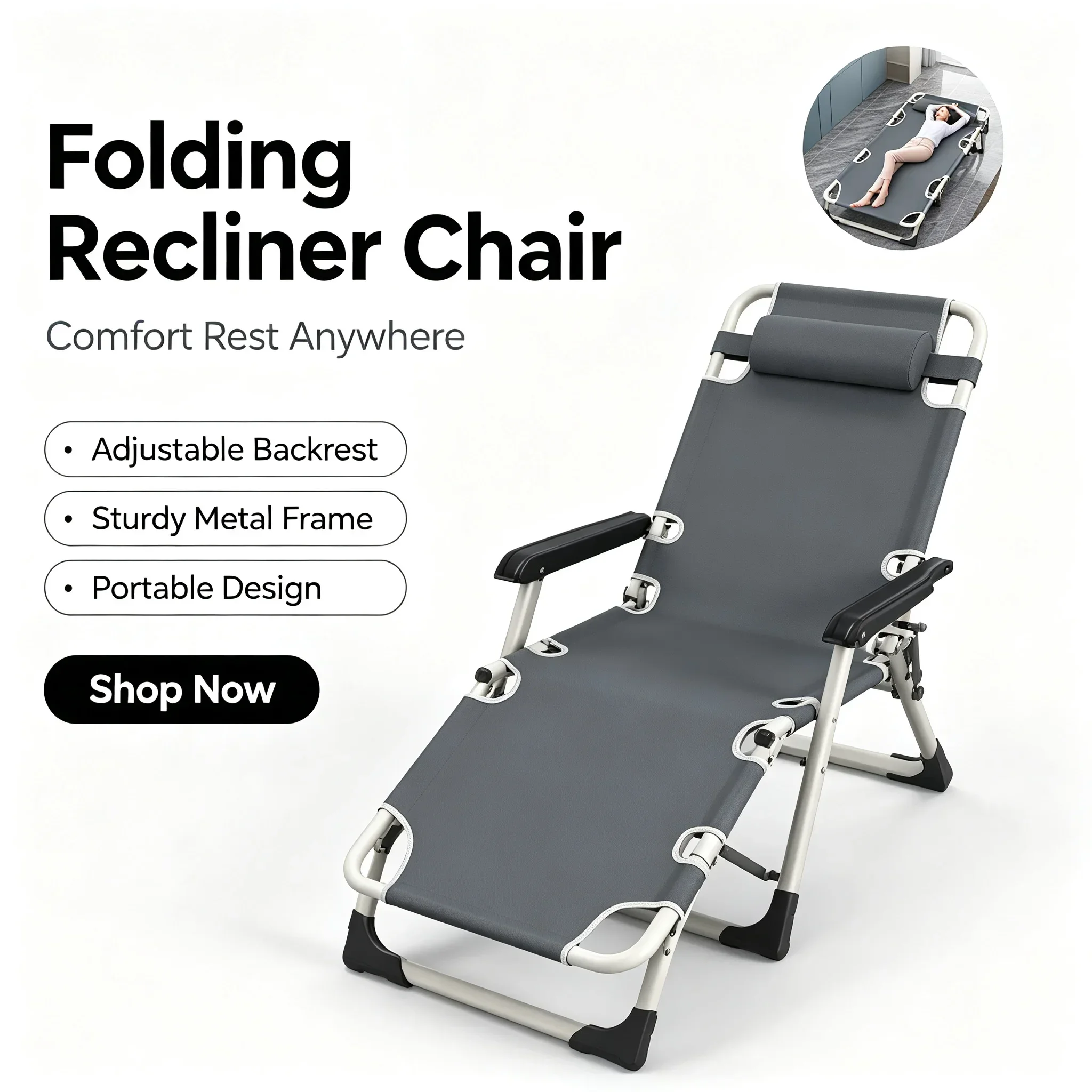 كرسي استرخاء قابل للطي للاستخد - مراجعة Outdoor Camping Recliner وسعره