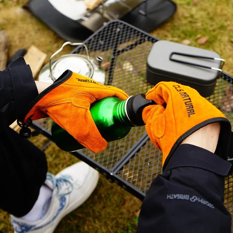 قفازات شواء مقاومة للحرارة من  - مراجعة Outdoor Camping Grill وسعره