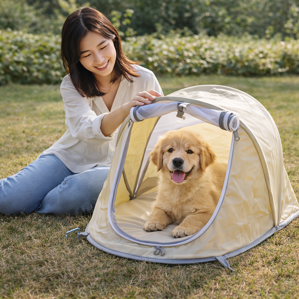 خيمة قابلة للطي للحيوانات الأل - مراجعة Outdoor Camping Dog Kennel وسعره