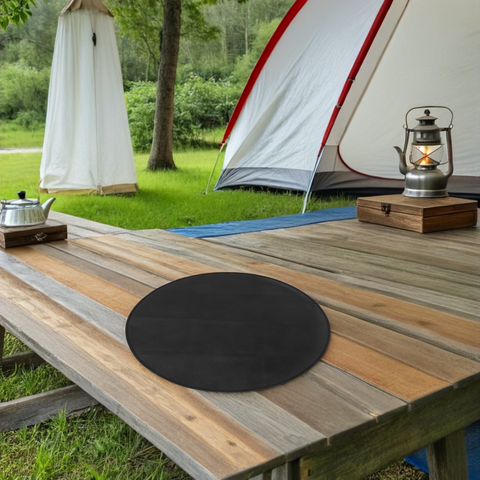 بساط شواء دائري مقاوم للحريق م - مراجعة Outdoor Camping Grill وسعره