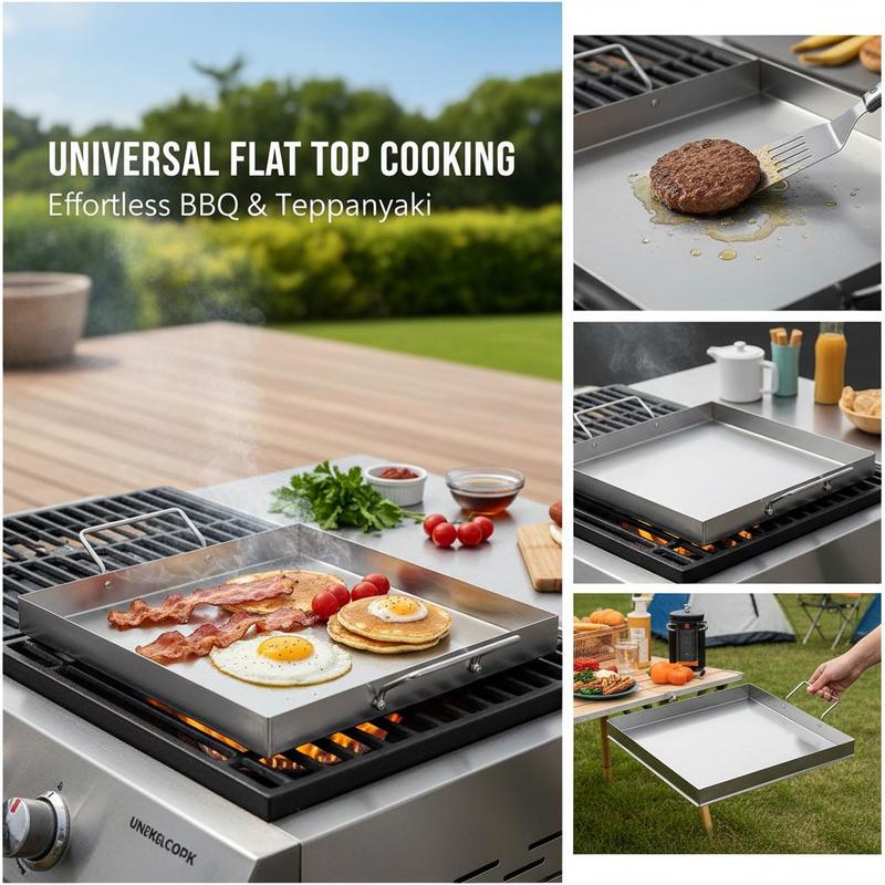 شواية مسطحة عالمية مقاس 18x16  - مراجعة Kitchen Outdoor Camping وسعره