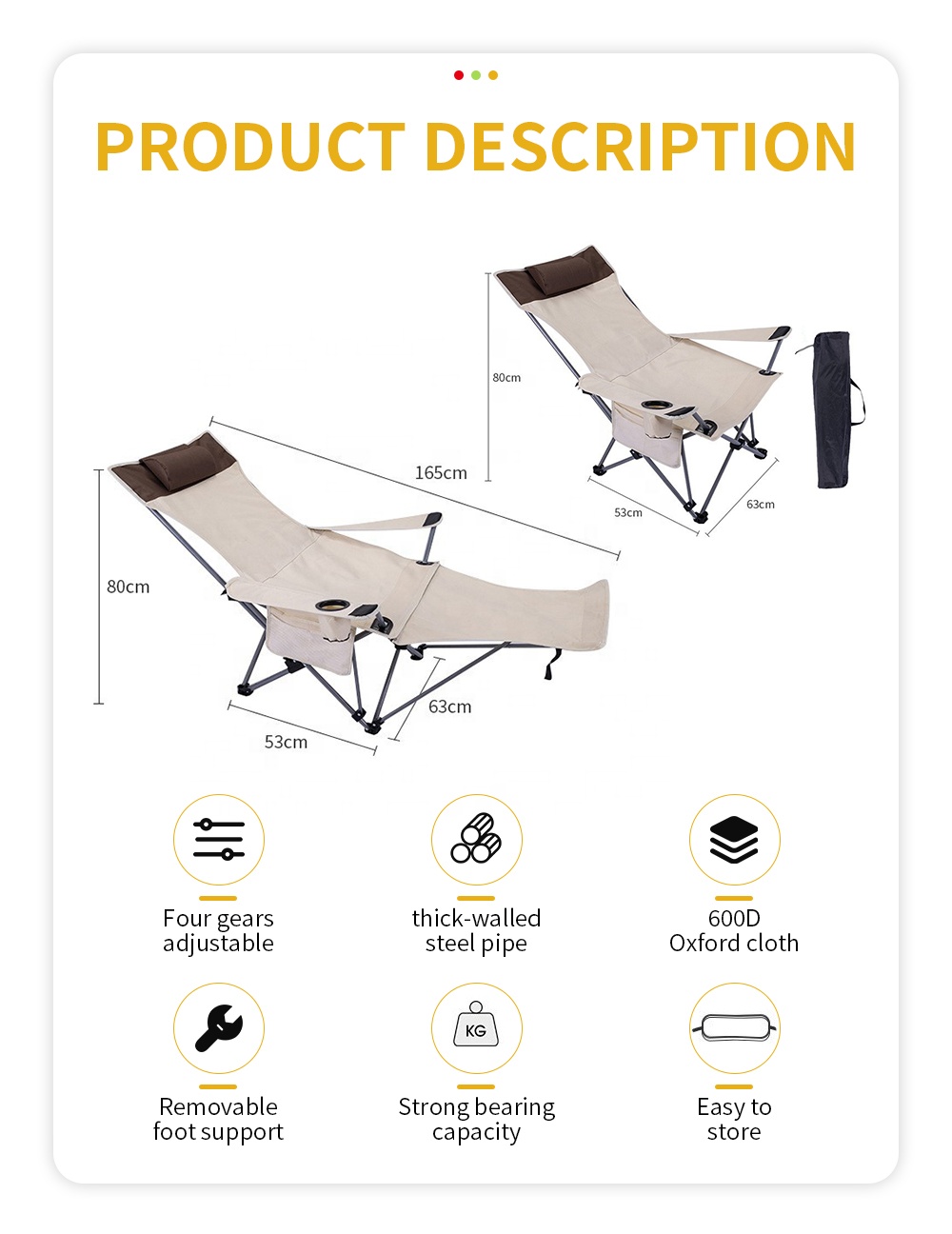 كرسي محمول قابل للطي والاستلقا - مراجعة Outdoor Chair Camping وسعره