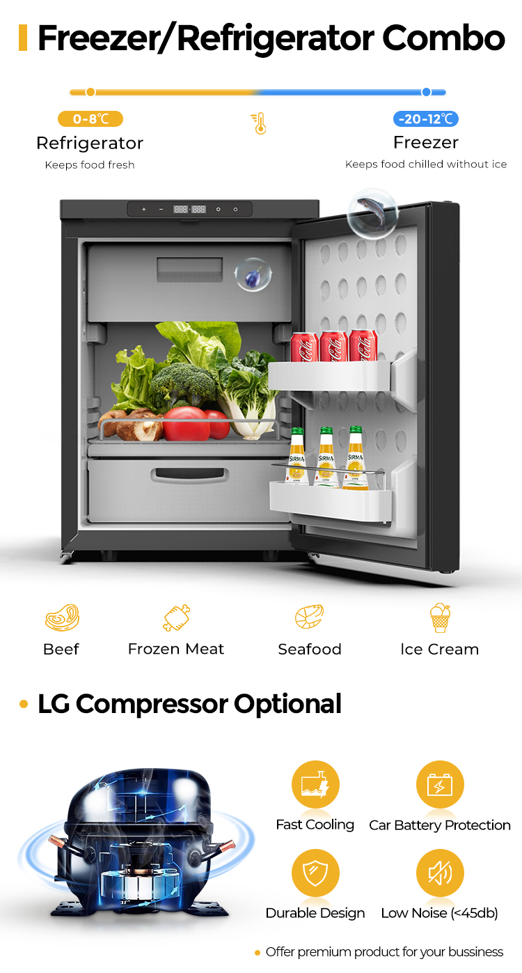 ثلاجة سيارة كهربائية عمودية CR - مراجعة Outdoor Camping Fridge وسعره