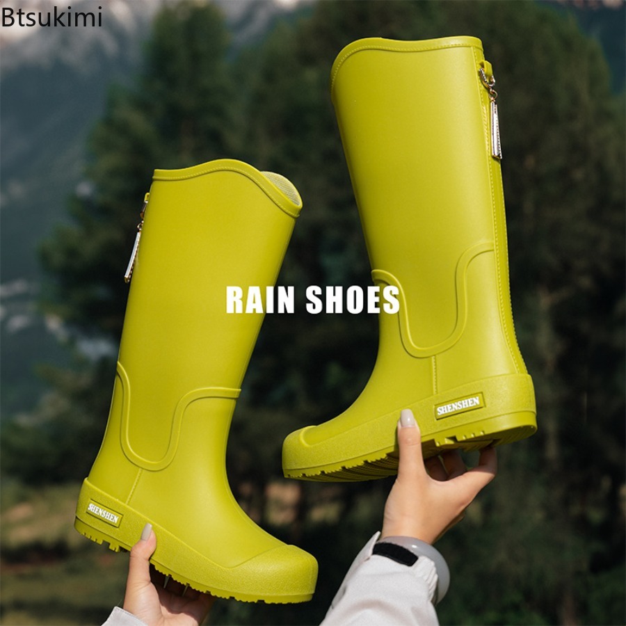 أحذية مطر نسائية جديدة مقاومة  - مراجعة Outdoor Camping Youtube وسعره