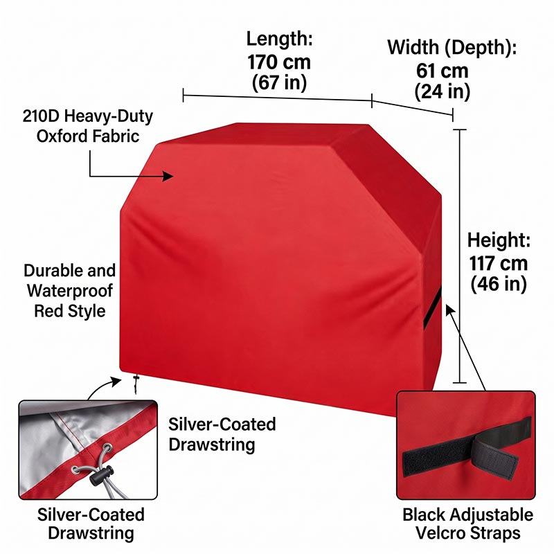 غطاء شواء 210D مقاوم للغبار وا - مراجعة Outdoor Camping Grill وسعره