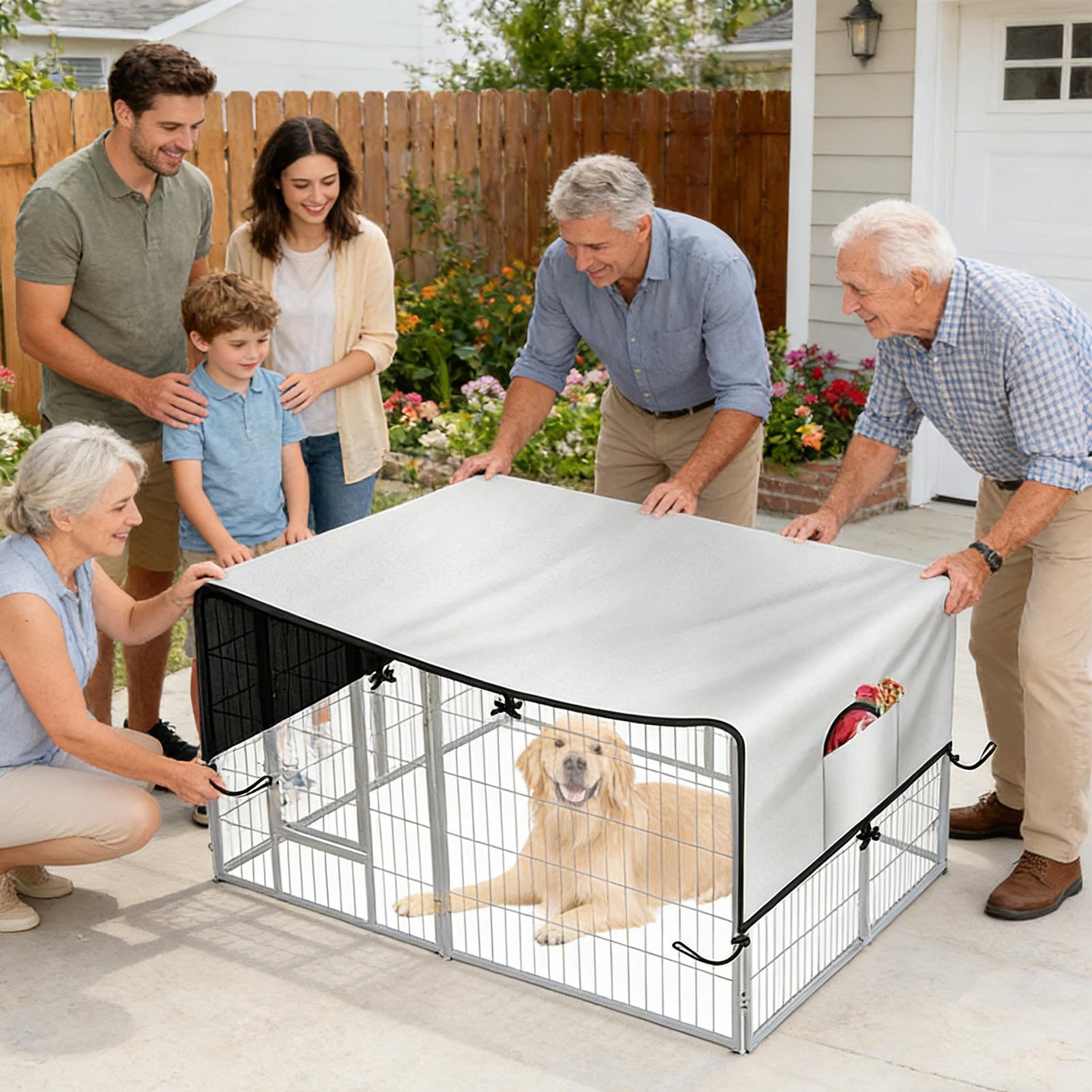 غطاء قفص 210D أكسفورد الحيوانا - مراجعة Outdoor Camping Dog Kennel وسعره