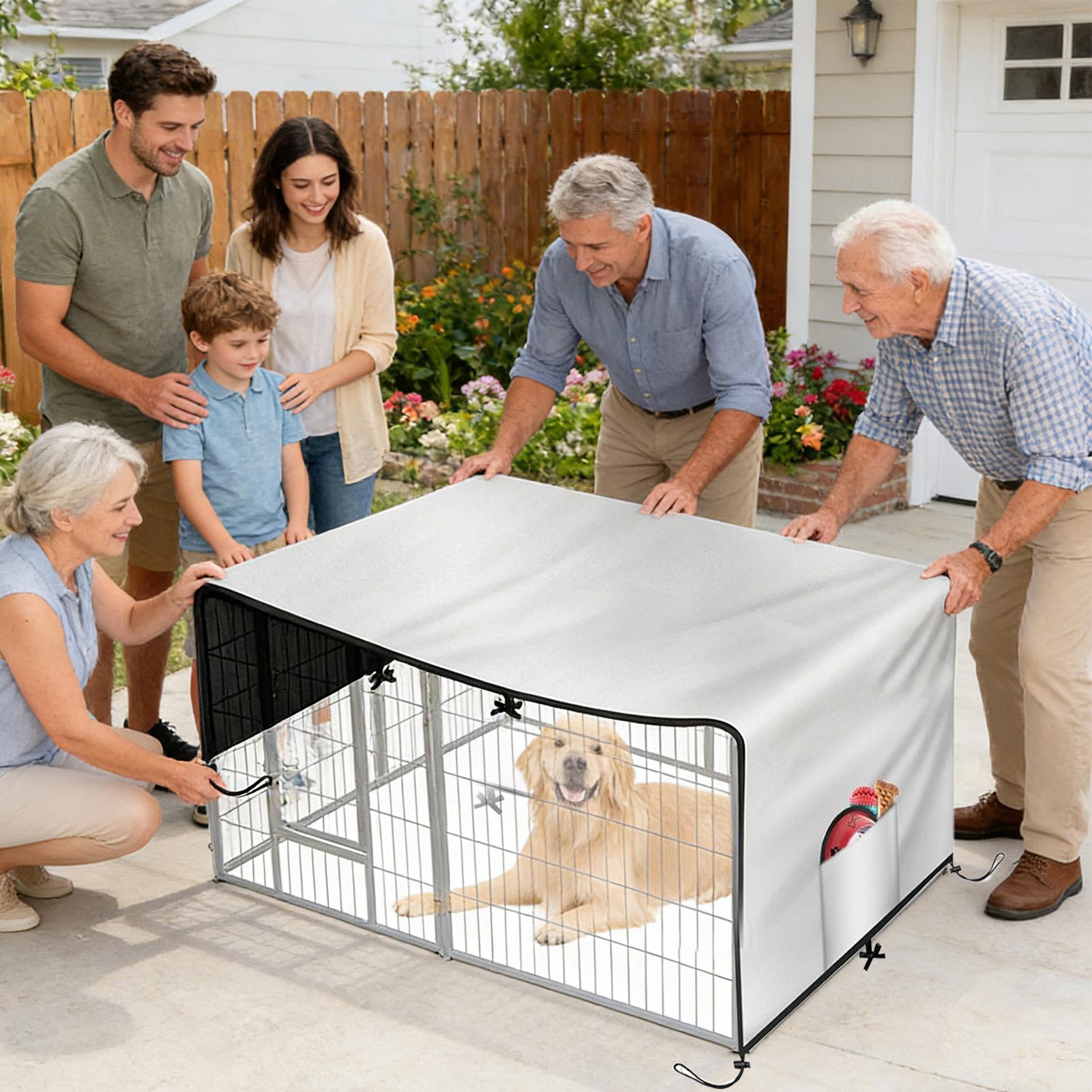 غطاء قفص 210D أكسفورد الحيوانا - مراجعة Outdoor Camping Dog Kennel وسعره