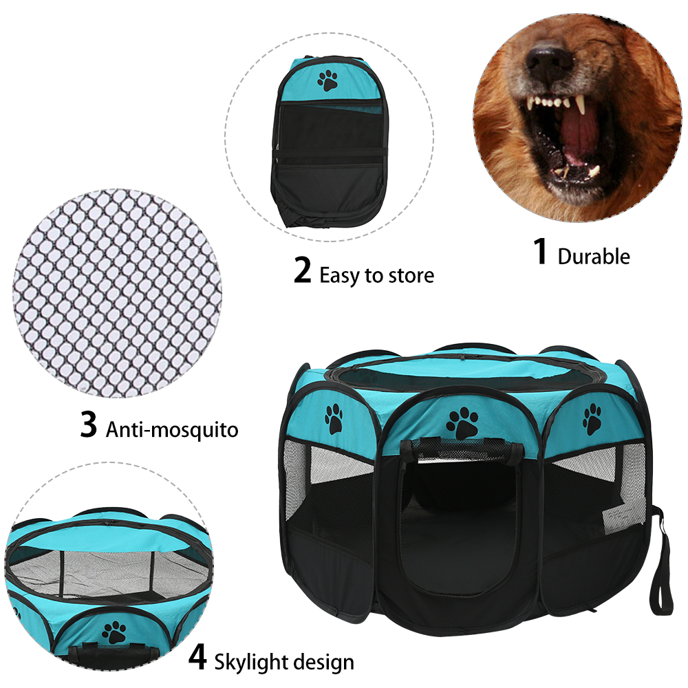 للطي خيمة للحيوانات الأليفة بي - مراجعة Outdoor Camping Dog Kennel وسعره