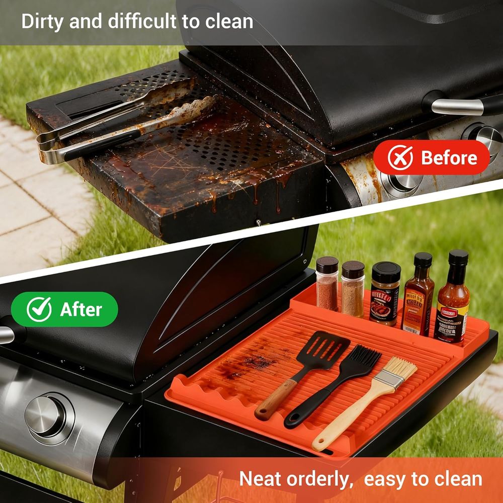 بساط شواء من السيليكون المقاوم - مراجعة Outdoor Camping Grill وسعره
