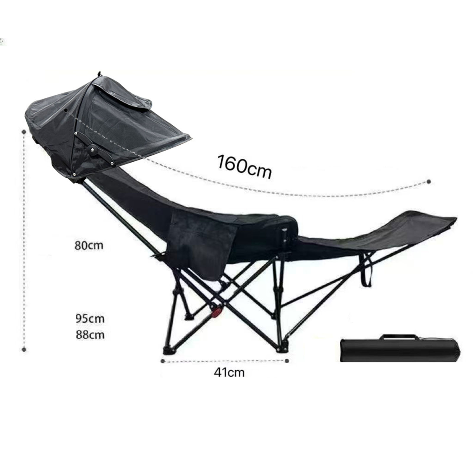 كرسي تخييم قابل للطي مع مسند ق - مراجعة Outdoor Camping Recliner وسعره